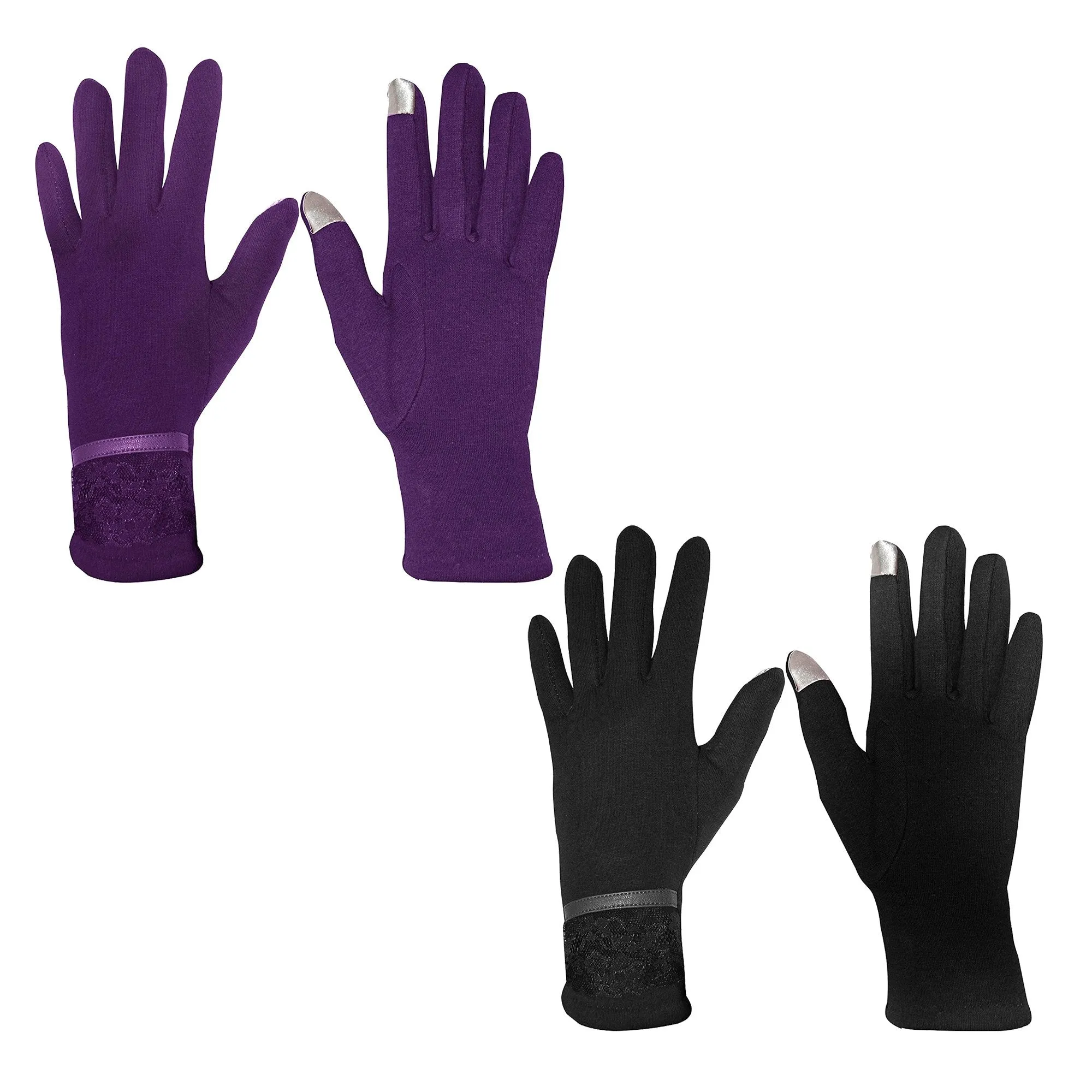 Womens Touch Screen Fleece Lined Assorted Winter Warm Gloves