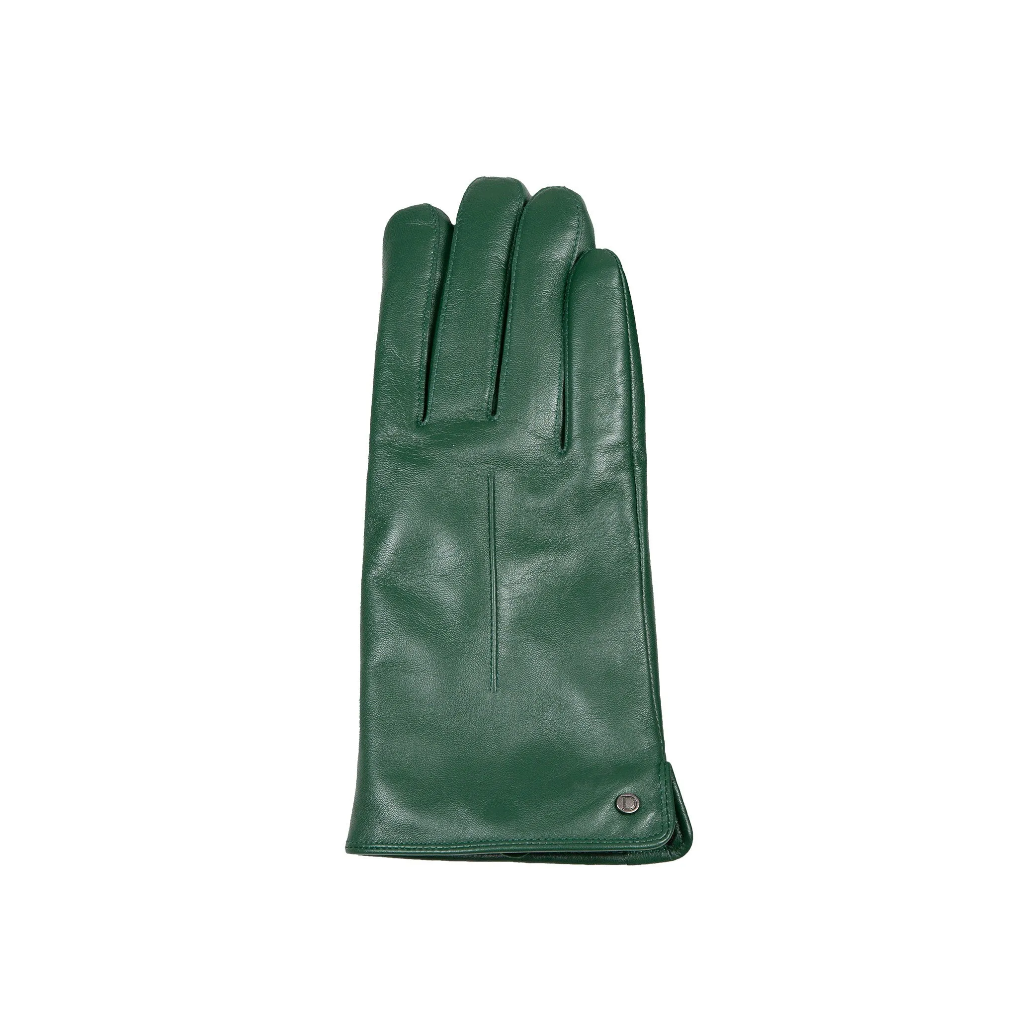 Women’s Touchscreen Single-Point Faux Fur-Lined Leather Gloves