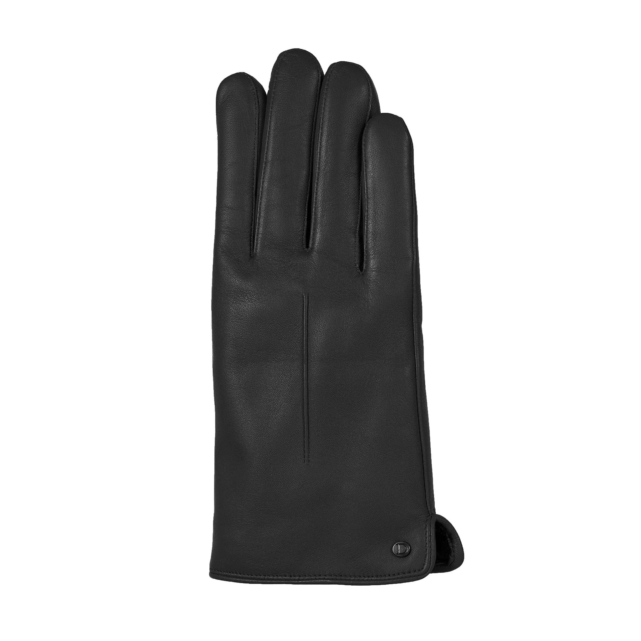 Women’s Touchscreen Single-Point Faux Fur-Lined Leather Gloves