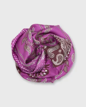 Zack Square Scarf in Purple Silk